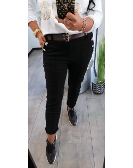 CUDNE SPODNIE GUZIKI PASEK