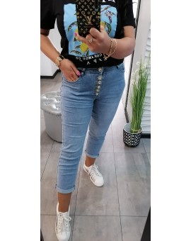 SUPER SPODNIE JEANSY GUZIKI...